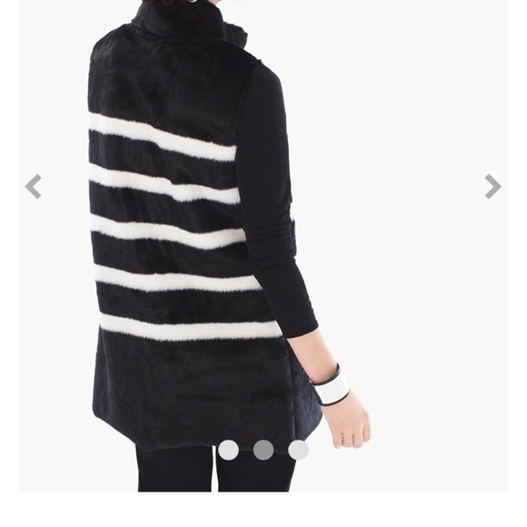 Exclusive Black Label By Chicos Collection Faux Fur Vest - Picture 2 of 8